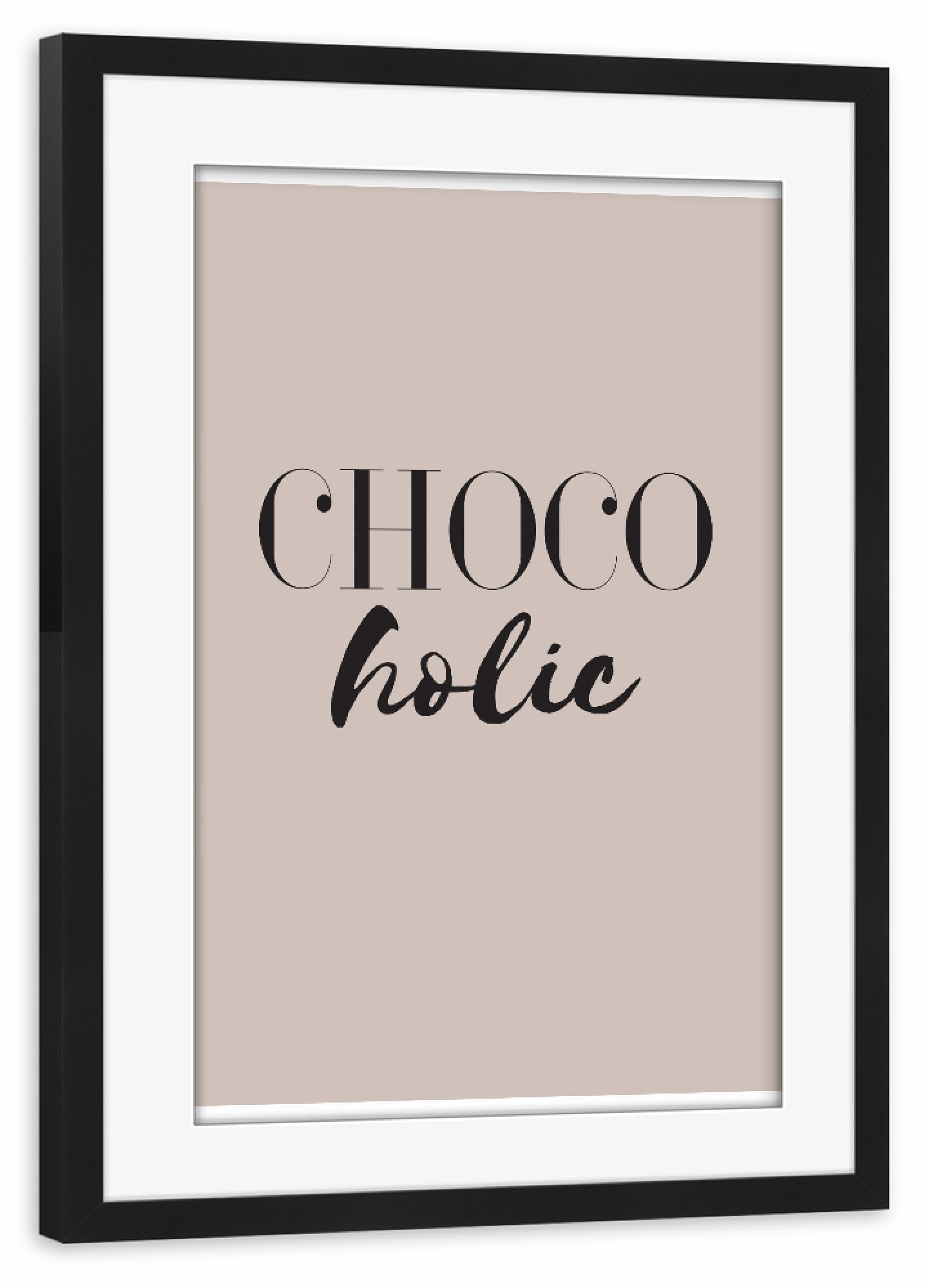 Poster mit Rahmen schwarz "Chocolate lover" artboxONE - Typografie,Lustig - Schokolade,Schoko,Chocolate,Choco,Chocoholic