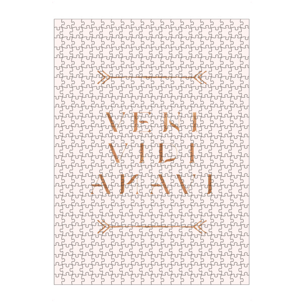 artboxONE Puzzle "Veni Vidi Amavi" artboxONE - Typografie,Liebe - Rose gold,Latin,Love,Veni,Vidi,Amavi - Bild rose gold