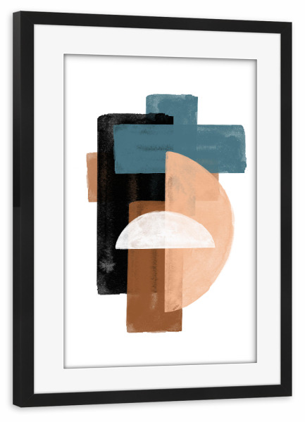 Poster mit Rahmen schwarz "Modern Abstract Art" artboxONE - Abstrakt,Geometrie