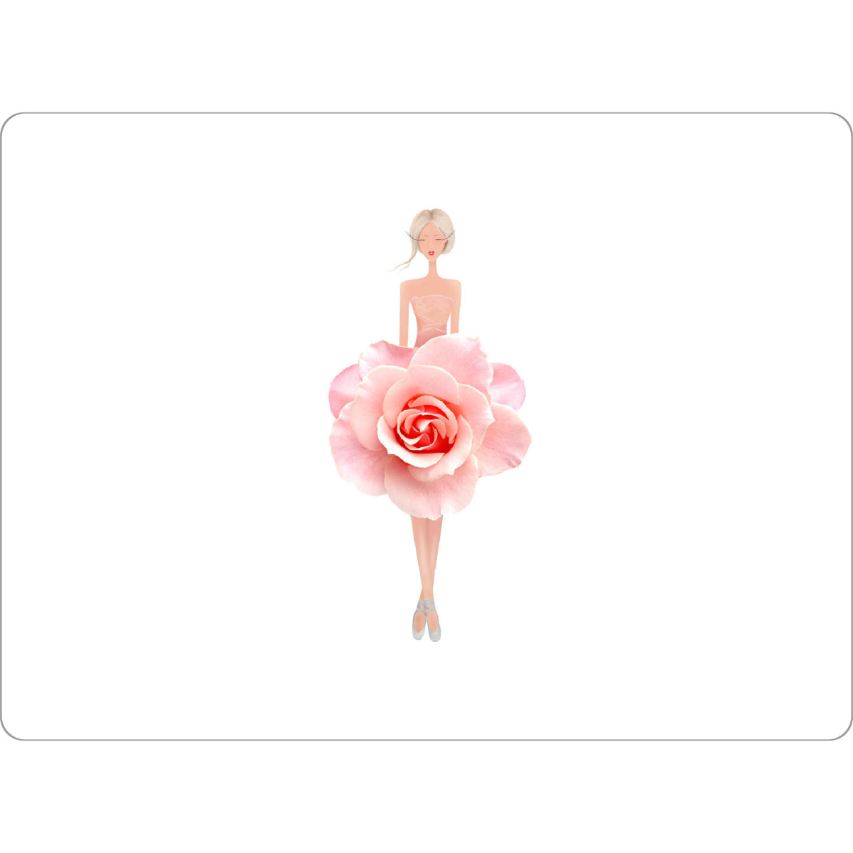Tischset "Fashion pink rose" artboxONE - Floral,Fashion - Rose,Flowers,Ballet,Ballerina,Blume - Bild rose