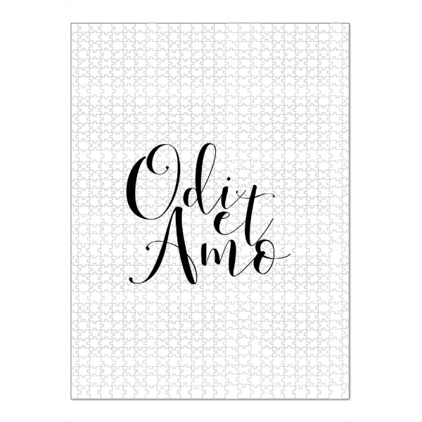 Puzzle Ravensburger "Odi et Amo" artboxONE - Typografie,Schwarzweiß,Liebe - Latin,Love,Odi,Et,Amo,Liebe - Bild latin