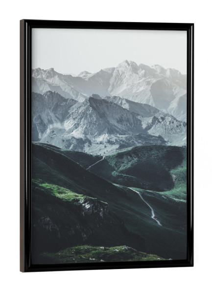 Poster mit schwarzem Rahmen "Durch die Alpen" artboxONE - Natur,Reise - Oberstdorf,Alpen,Reiselust,Berge,Natur,Reise,Travel