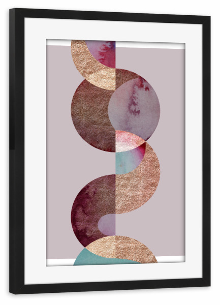 Poster mit Rahmen schwarz "Circle life" artboxONE - Abstrakt - Circle,Shapes,Abstrakt,Abstract,Form