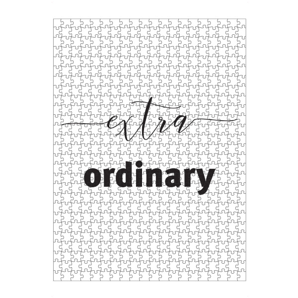 Puzzle Ravensburger "Extraordinary" artboxONE - Typografie,Schwarzweiß - Extra,Ordinary,Extraordinary - Bild extra