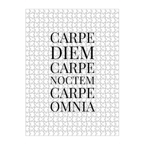 Puzzle Ravensburger "Carpe Diem Carpe Noctem" artboxONE - Typografie,Schwarzweiß - Carpe,Diem,Noctem,Omnia - Bild carpe