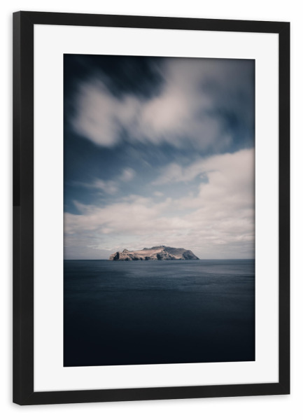 Poster mit Rahmen schwarz "Färöer Inseln" artboxONE - Natur,Reise - Faröer,Insel,Ozean