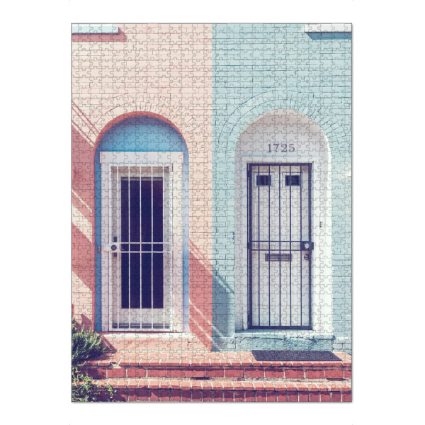 Puzzle Ravensburger "Pink and Blue Doors" artboxONE - Architektur - Door,Tür,Architecture,Architektur - Bild door