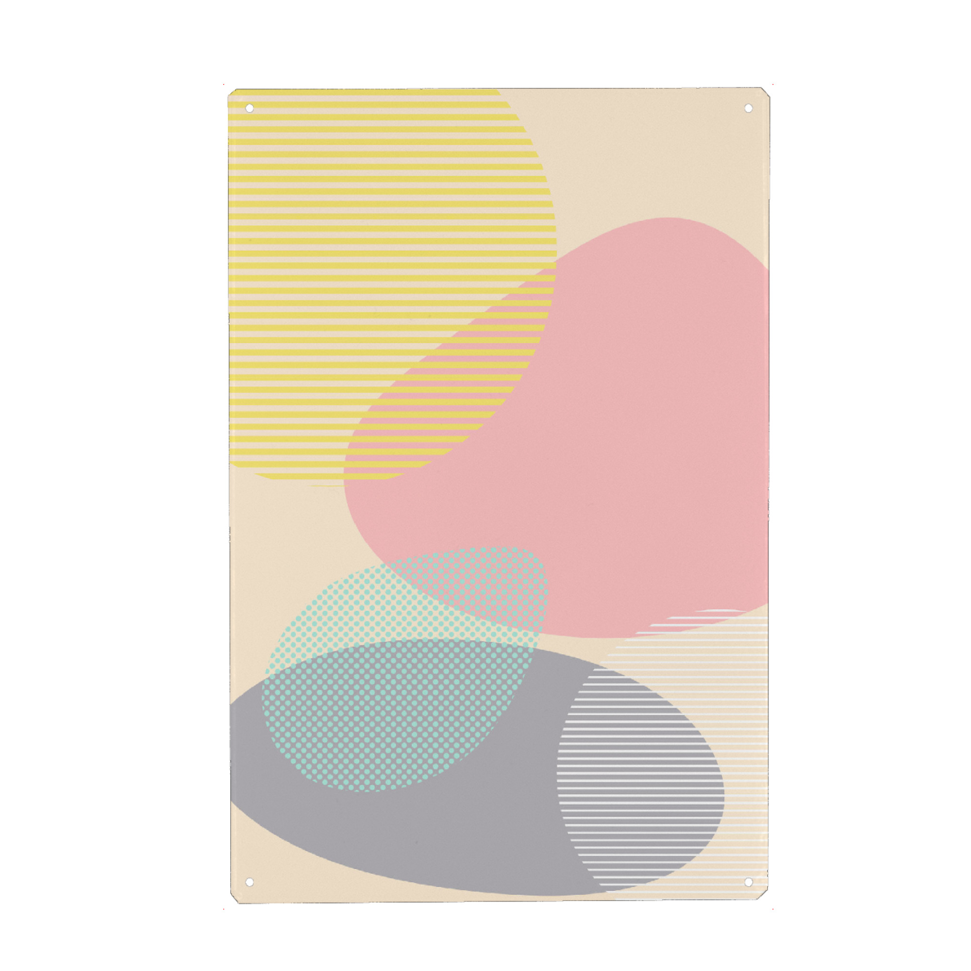 Metall Poster "Lost In Shapes" artboxONE - Abstrakt,Geometrie - Shapes,Bubble,Abstract - Blechschild