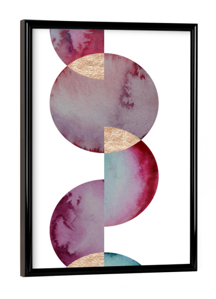 Poster mit schwarzem Rahmen "Brilliant circles" artboxONE - Abstrakt - Shape,Form,Abstrakt