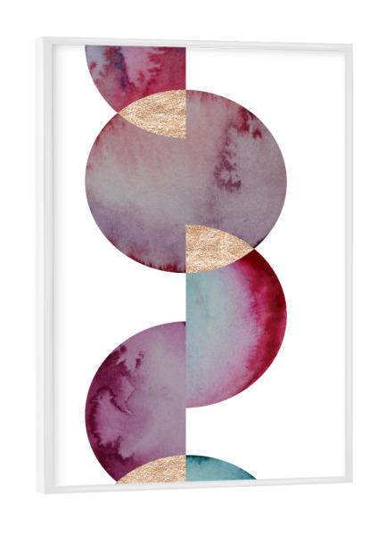 Poster mit weißem Rahmen "Brilliant circles" artboxONE - Abstrakt - Shape,Form,Abstrakt