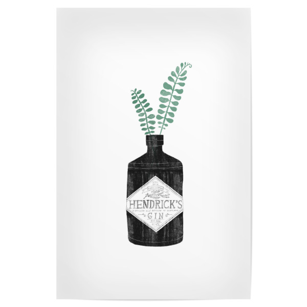 Poster 30x20 cm "Urban Jungle 2" artboxONE - Natur,Essen & Trinken,Schwarzweiß,Essen & Trinken / Alkohol