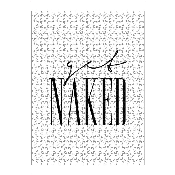 artboxONE Puzzle "Get Naked 4" artboxONE - Typografie,Schwarzweiß,Fashion