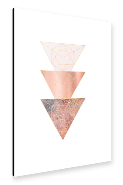 Alu-Dibond "Blush, Copper and Rose Gold Geo" 30x20 cm artboxONE
