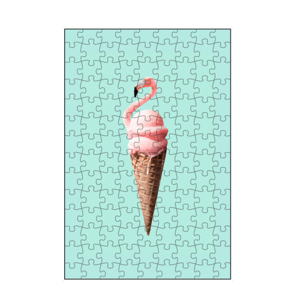 artboxONE Puzzle "FLAMINGO EIS" artboxONE - Natur,Für Kinder,Tiere,Essen & Trinken,Reise / Strand und Meer