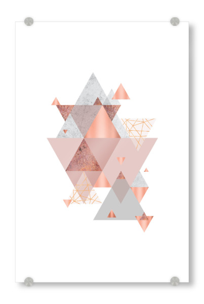 Acrylglasbild "Copper Blush Geo" artboxONE - Geometrie