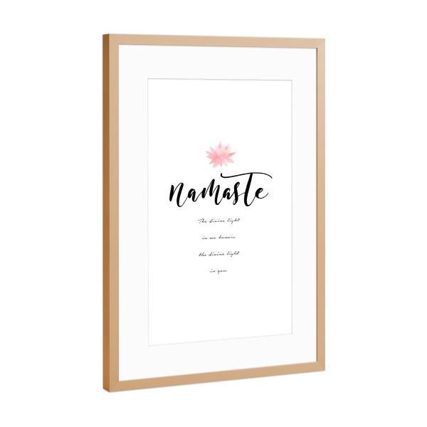 Poster mit Rahmen Kupfer "The Divine Light" artboxONE - Typografie,Sport