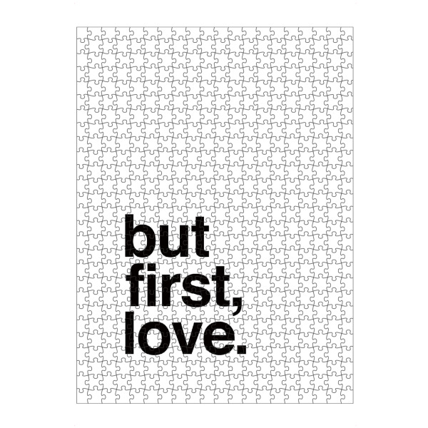 artboxONE Puzzle "BUT FIRST LOVE" artboxONE - Typografie