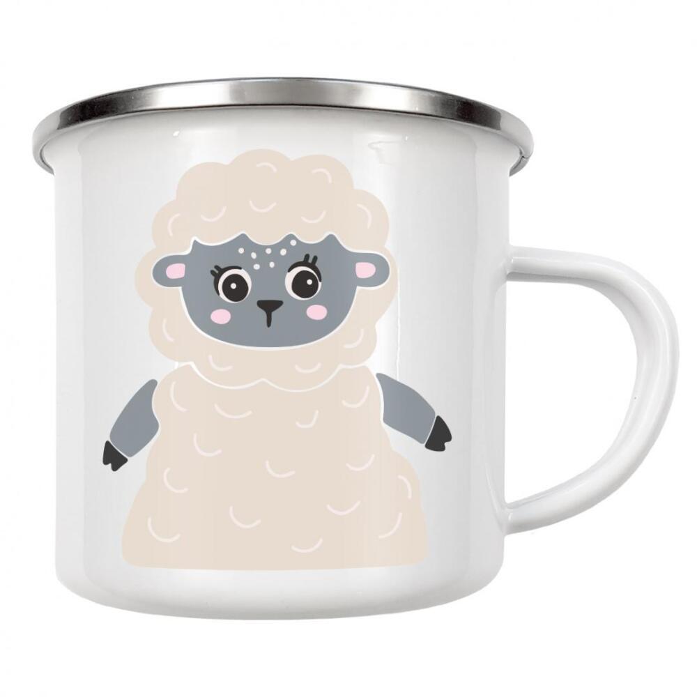 Emaille Tasse "Abstraktes Schafdesign" artboxONE - Für Kinder,Tiere