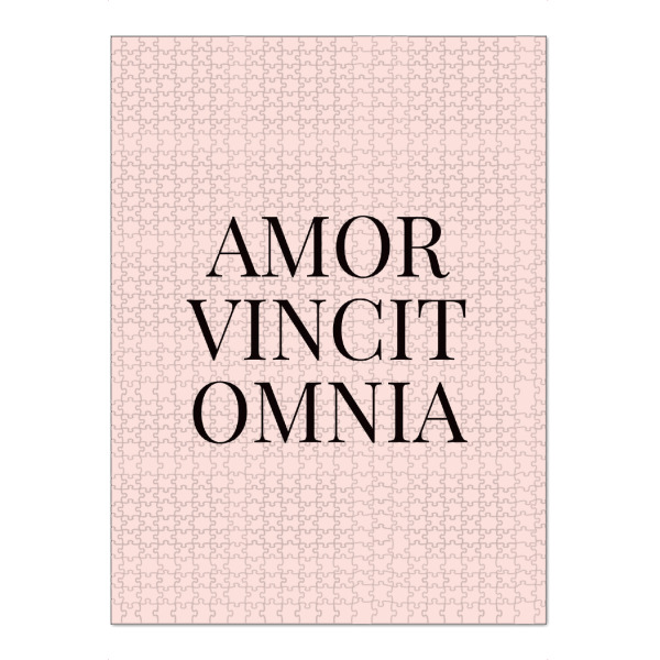 Puzzle Ravensburger "Amor Vincit Omnia" artboxONE - Typografie,Abstrakt,Liebe - Love,Latin,Quote,Liebe - Bild love