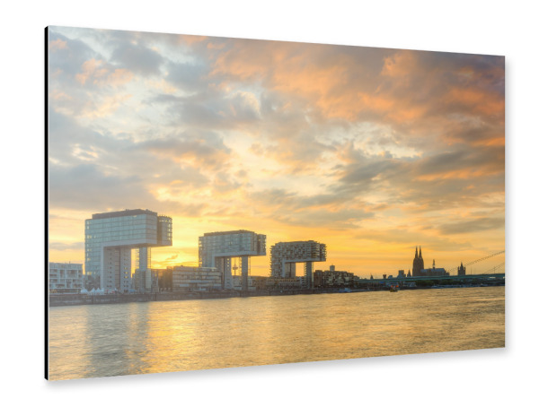 Alu-Dibond "Köln in Flammen" 30x20 cm artboxONE