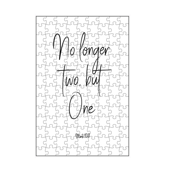 artboxONE Puzzle "No longer two, but One" artboxONE - Typografie,Schwarzweiß,Liebe - Couple,Love,Bible,Wedding - Bild couple