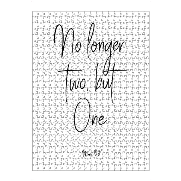 Puzzle Ravensburger "No longer two, but One" artboxONE - Typografie,Schwarzweiß,Liebe - Couple,Love,Bible,Wedding - Bild couple