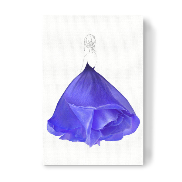 Leinwandbild "Fashion roses" artboxONE - Floral,Fashion,Ultraviolet - Flowers,Rose,Girl,Fashion