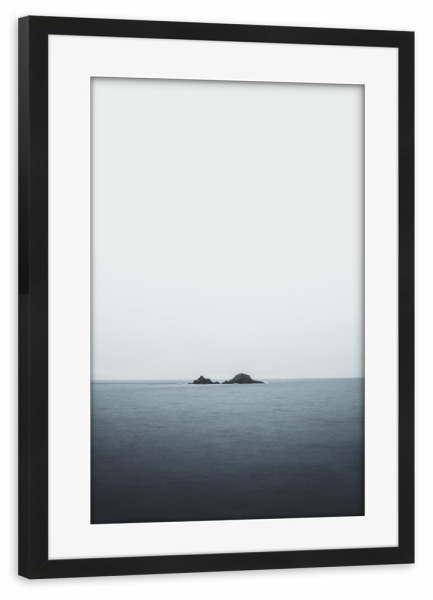 Poster mit Rahmen schwarz "The Brisons" artboxONE - Natur,Reise,Reise / Länder - Brisons,Cornwall,England,Ozean,Meer,Insel,Felsen