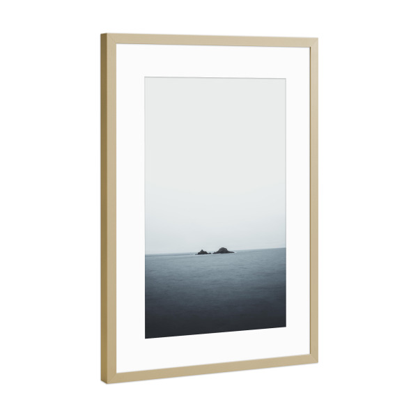 Poster mit Rahmen Gold "The Brisons" artboxONE - Natur,Reise,Reise / Länder - Brisons,Cornwall,England,Ozean,Meer,Insel,Felsen