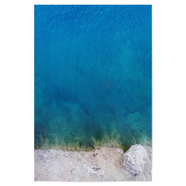 Poster 30x20 cm "Deep Blue Sea" artboxONE - Reise / Strand und Meer - Ocean,Sea,Aerial,Drone,Beach,Wave