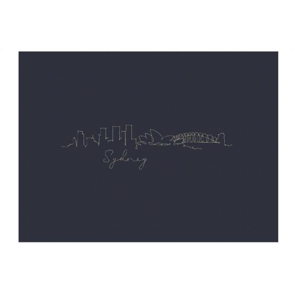 artboxONE Puzzle "Pen line silhouette Sydney dark" artboxONE - Städte / Sydney - Skyline,Sydney,Australia - Bild skyline