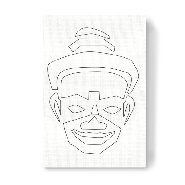 Leinwandbild "Human Face" artboxONE - Abstrakt,Menschen,Schwarzweiß,Reise / Afrika,Reise / Asien - Maske,Ethno,Face