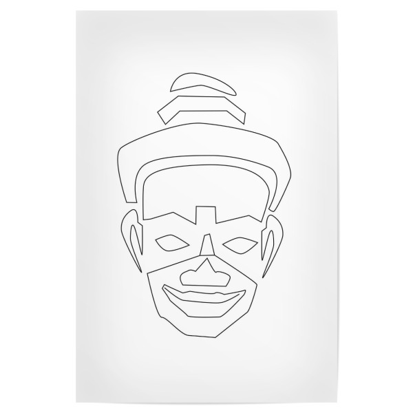 Poster 30x20 cm "Human Face" artboxONE - Abstrakt,Menschen,Schwarzweiß,Reise / Afrika,Reise / Asien - Maske,Ethno,Face