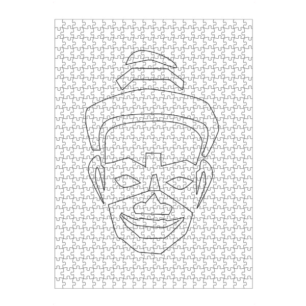 artboxONE Puzzle "Human Face" artboxONE - Abstrakt,Menschen,Schwarzweiß,Reise / Afrika,Reise / Asien - Maske,Ethno,Face - Bild maske