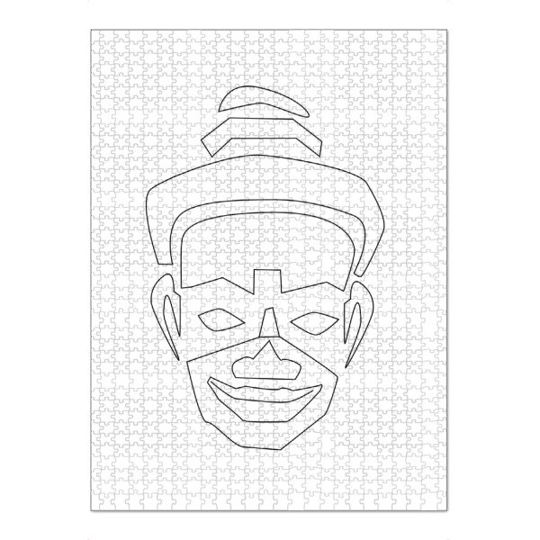 Puzzle Ravensburger "Human Face" artboxONE - Abstrakt,Menschen,Schwarzweiß,Reise / Afrika,Reise / Asien - Maske,Ethno,Face - Bild maske