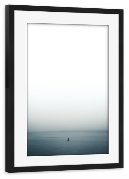 Poster mit Rahmen schwarz "Über dem Ozean" artboxONE - Natur,Reise / Strand und Meer - Ozean,Meer,Boot,Wasser