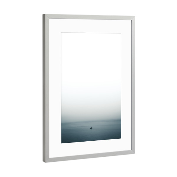 Poster mit Rahmen Silber "Über dem Ozean" artboxONE - Natur,Reise / Strand und Meer - Ozean,Meer,Boot,Wasser