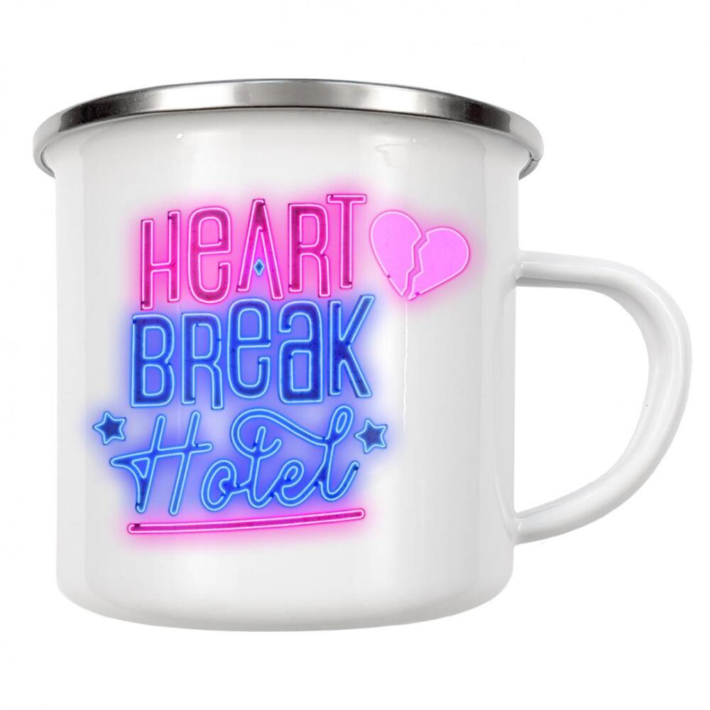 Emaille Tasse "Heartbreak Hotel" artboxONE - Typografie,Liebe,Lustig