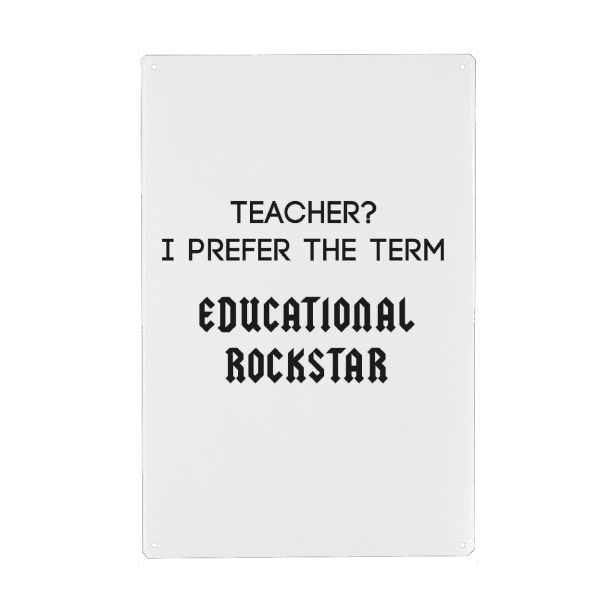 Holzbild "Educational Rockstar" artboxONE - Schwarzweiß,Lehrersprüche - Lehrer,Rockstar,Teacher