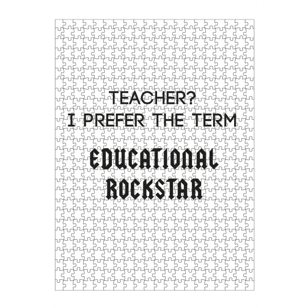 Puzzle Ravensburger "Educational Rockstar" artboxONE - Schwarzweiß,Lehrersprüche - Lehrer,Rockstar,Teacher - Bild lehrer