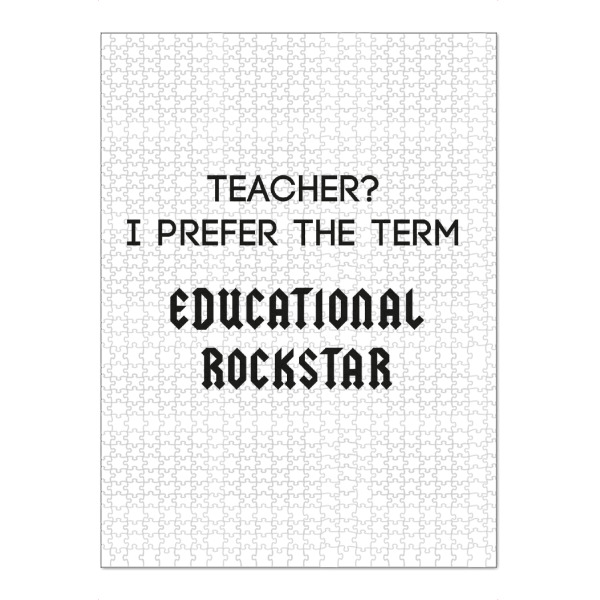 Puzzle Ravensburger "Educational Rockstar" artboxONE - Schwarzweiß,Lehrersprüche - Lehrer,Rockstar,Teacher - Bild lehrer