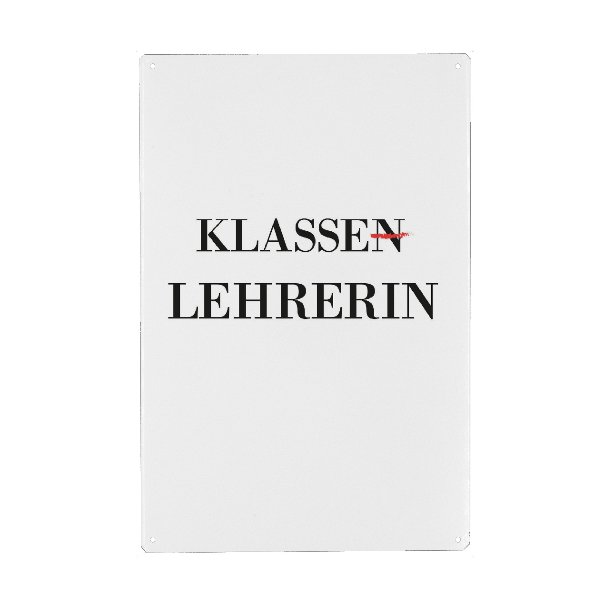 Holzbild "Klassen-Lehrerin" artboxONE - Schwarzweiß,Lehrersprüche - Klasse,Lehrerin,Klassenlehrerin,Schule
