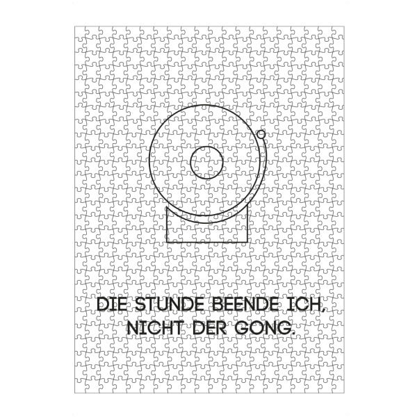 artboxONE Puzzle "Unterrichtsende" artboxONE - Schwarzweiß,Lehrersprüche - Lehrer,Schüler,Schule,Gong,Stunde,Unterricht - Bild lehrer