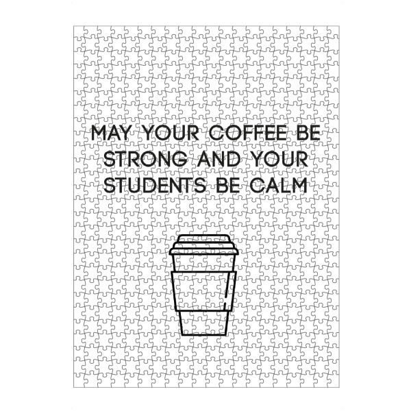 artboxONE Puzzle "Strong Coffee" artboxONE - Schwarzweiß,Lehrersprüche - Kaffee,Schüler,Lehrer,Students - Bild kaffee