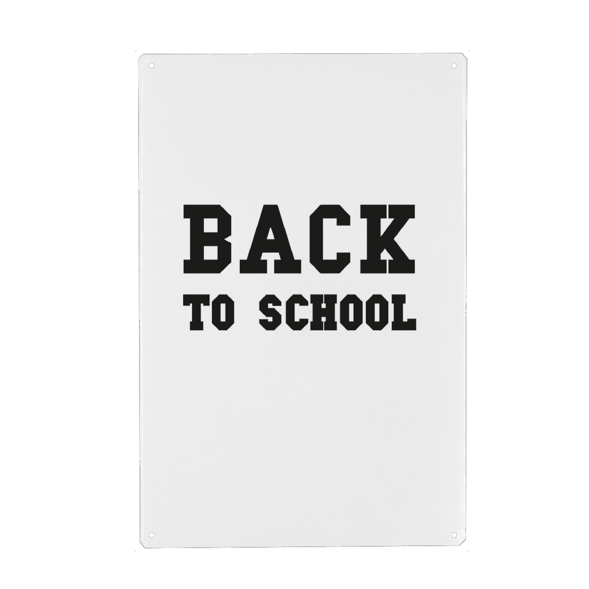 Metall Poster "Back to School" artboxONE - Schwarzweiß,Lehrersprüche - Schule,Lehrer - Blechschild