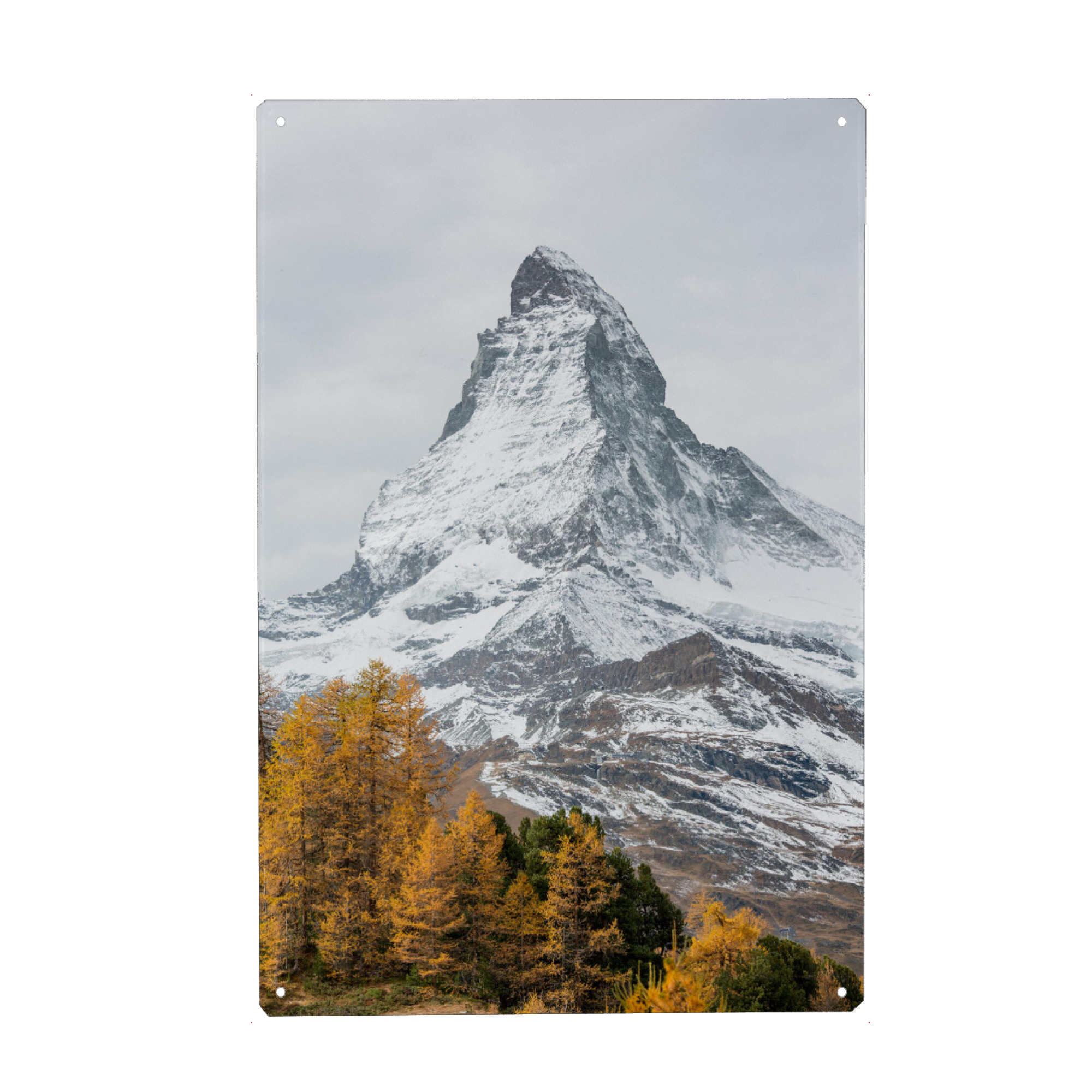 Metall Poster "Matterhorn von Riffelberg" artboxONE - Natur - Matterhorn,Riffelberg,Zermatt,Schweiz,Berg - Blechschild