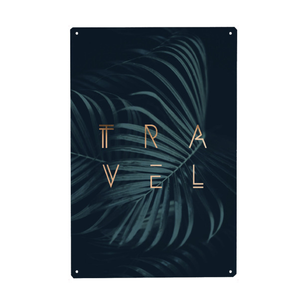 Holzbild "Jungle Sounds" artboxONE - Typografie - Leaves,Explore,Travel