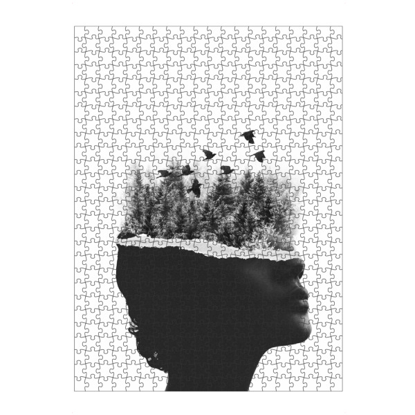 Puzzle Ravensburger "Freedom Of Mind" artboxONE - Abstrakt,Menschen,Schwarzweiß - Travel,Birds,Surrealism - Bild travel