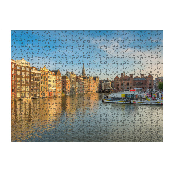 Puzzle Ravensburger "Amsterdam Damrak" artboxONE - Städte / Amsterdam - Niederlande,Holland,Amsterdam - Bild niederlande