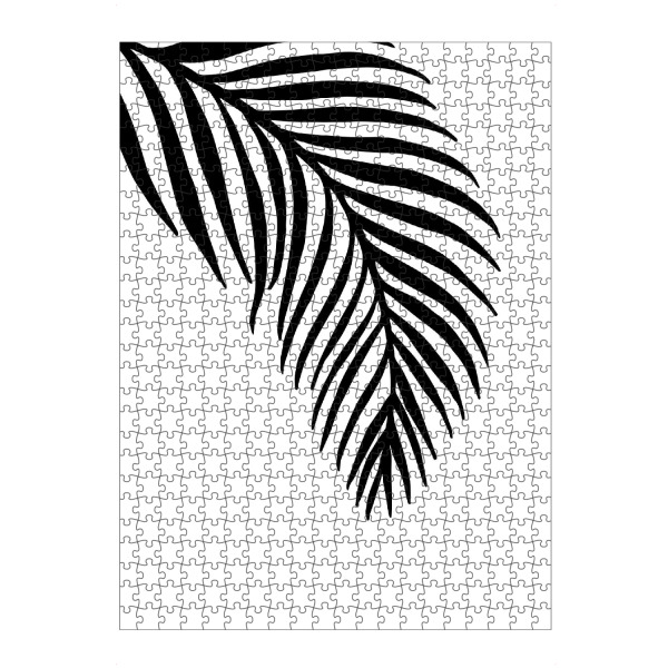 artboxONE Puzzle "Palm Leaves White - Motif Two" artboxONE - Natur,Schwarzweiß - Leaf,Tropical,Palmtree - Bild leaf